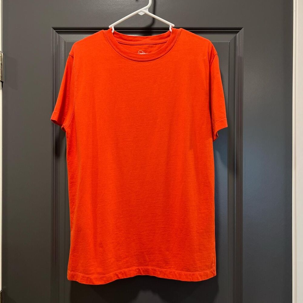 Men's orange heavyweight short sleeve tee Size M